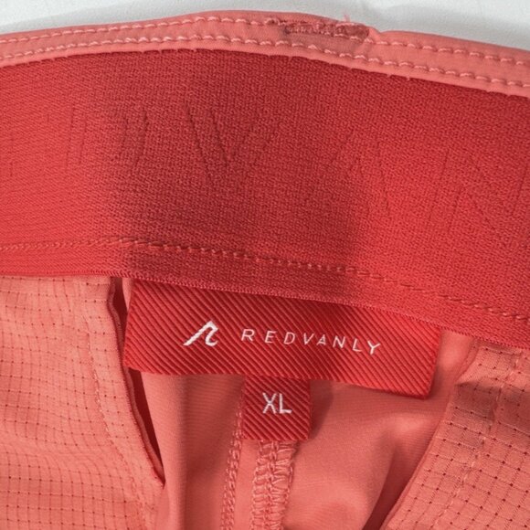 Redvanly Shorts Mens XL Coral Hanover Golf Stretch Performance Pull On 9" NEW - Picture 4 of 5